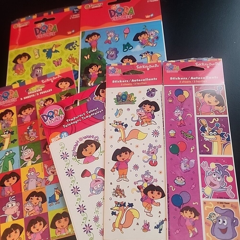 Vintage Dora The Explorer Lot Of Stickers 6 Sets NIP